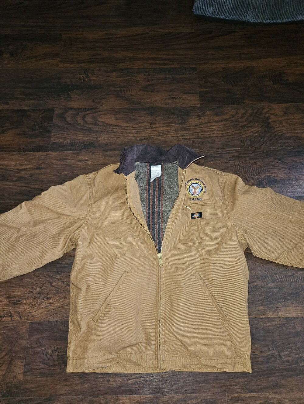 Vintage Dickies Detroit Style Blanket Lined Duck Canvas Work Jacket Coat Large
